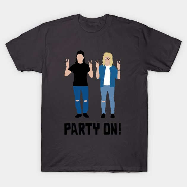 Wayne's World Minimal Style T-Shirt by BasicBeach